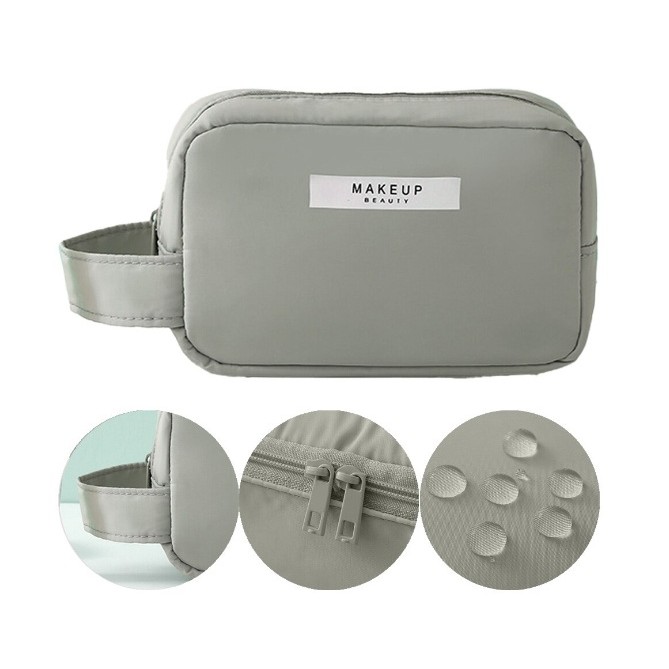 Portfard, cu Maner, Material Impermeabil, pentru Cosmetice, 16 x 11 x 7 cm, Verde [3]