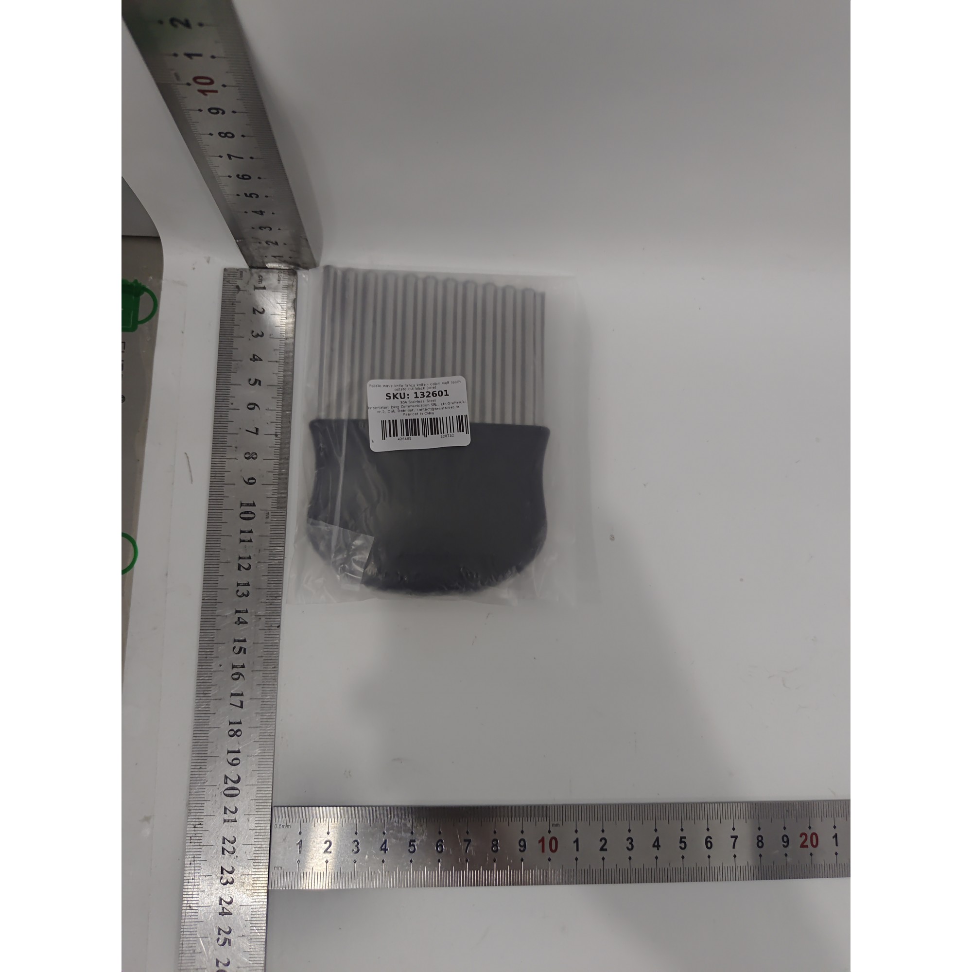 Cutit pentru Cartofi Ondulati, pentru Legume, Forma Ondulata, Usor de Utilizat, Taiere, Negru [1]