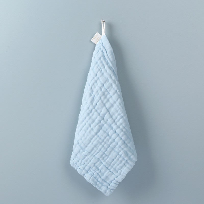 Prosop Absorbant, din Bumbac, 6 Straturi, 30 x 30 cm, Albastru [4]