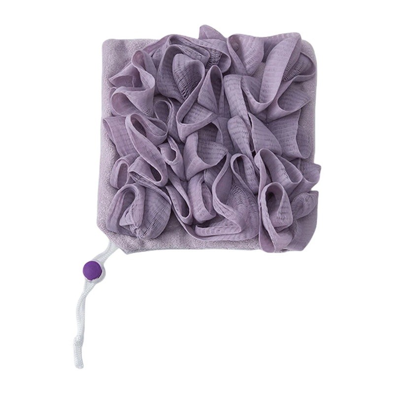 Articole pentru baie - Prosop de Baie, 2in1, cu Burete din Plasa, 17 x 17 cm, Mov