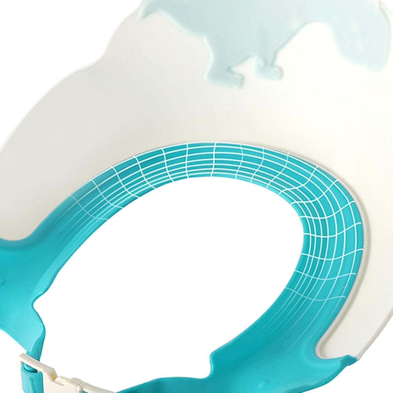 Viziera de Protectie Baie Pentru Copii, Fippy, Model Dinozaur, Dimensiune ajustabila, Durabil, Usor de curatat, Impotriva Samponului, pentru Ochi si Urechi, TPE+PP, 22x21 cm, Albastru [8]