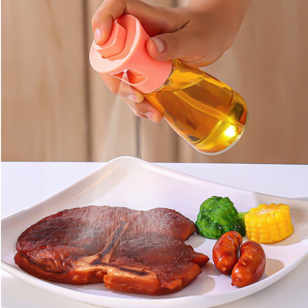 Pulverizator pentru Ulei, Pulverizator din Sticla pentru Otet sau Alte Lichide, Simplu Reincarcabil, Multifunctionale, 17.3 x 5.6 cm, Capacitatea 170 ml, Roz [2]