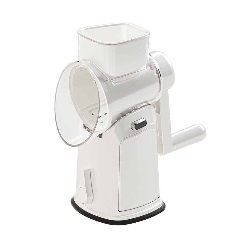 Razatoare Manuala, Rotativa cu Manivela, 10 Lame Interschimbabile, Anti-Stropire, 27 x 13 x 13 cm, Alb [5]