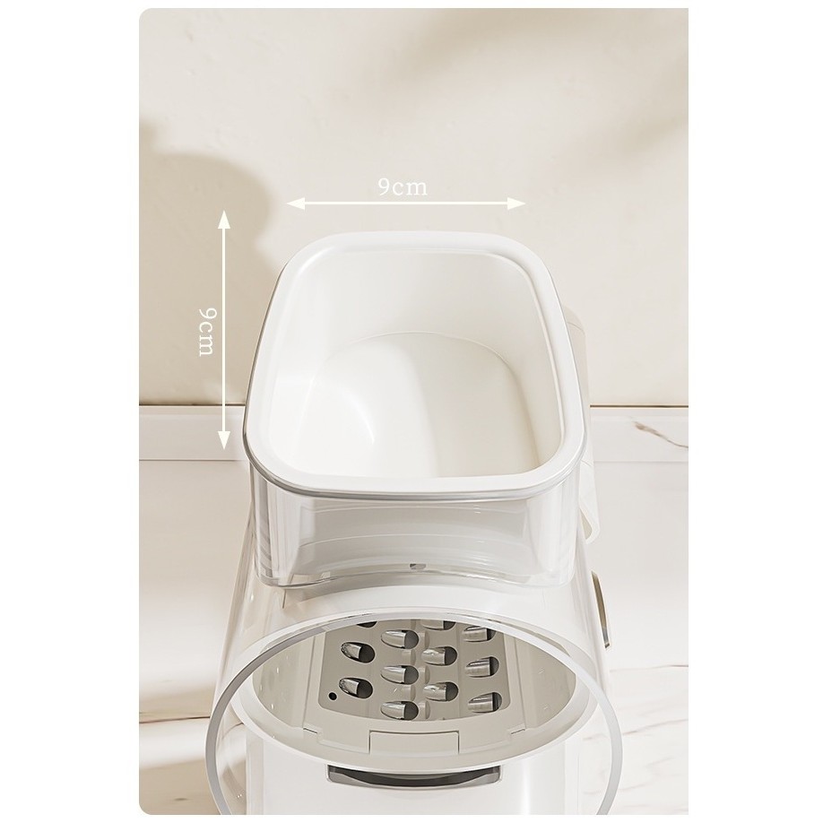 Razatoare Manuala, Rotativa cu Manivela, 10 Lame Interschimbabile, Anti-Stropire, 27 x 13 x 13 cm, Turcoaz [4]