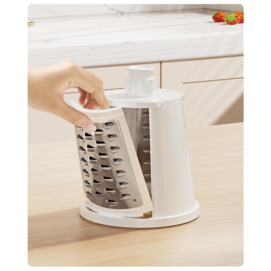 Razatoare Manuala, Rotativa cu Manivela, 10 Lame Interschimbabile, Anti-Stropire, 27 x 13 x 13 cm, Turcoaz [5]