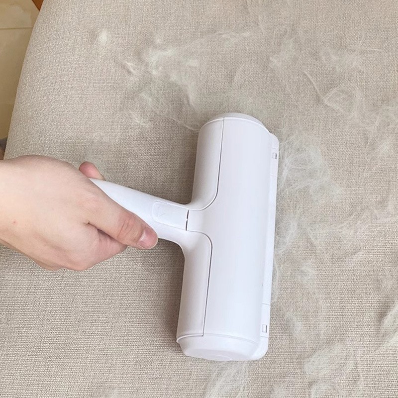 Rola pentru Parul de Animale, cu Maner 19x19x6cm, Alb/Rosu [5]