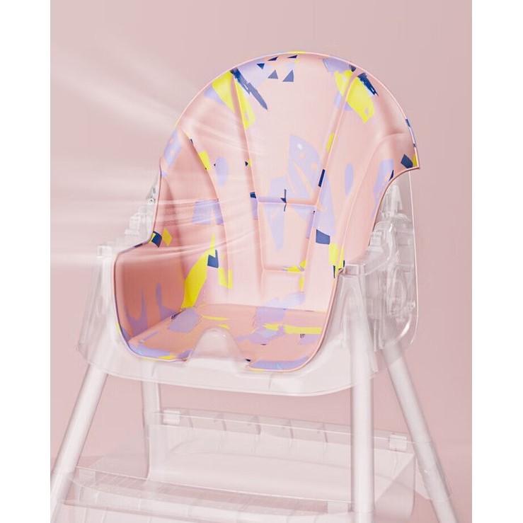 Scaun de Masa pe Roti pentru Copii, 2 Tavite si Husa Detasabile, Multifunc?ional, Stabil, Centura de Siguranta, Spatar Reglabil Moale, Balansoar, Cos de Depozitare, de la 6 Luni, Mov [9]