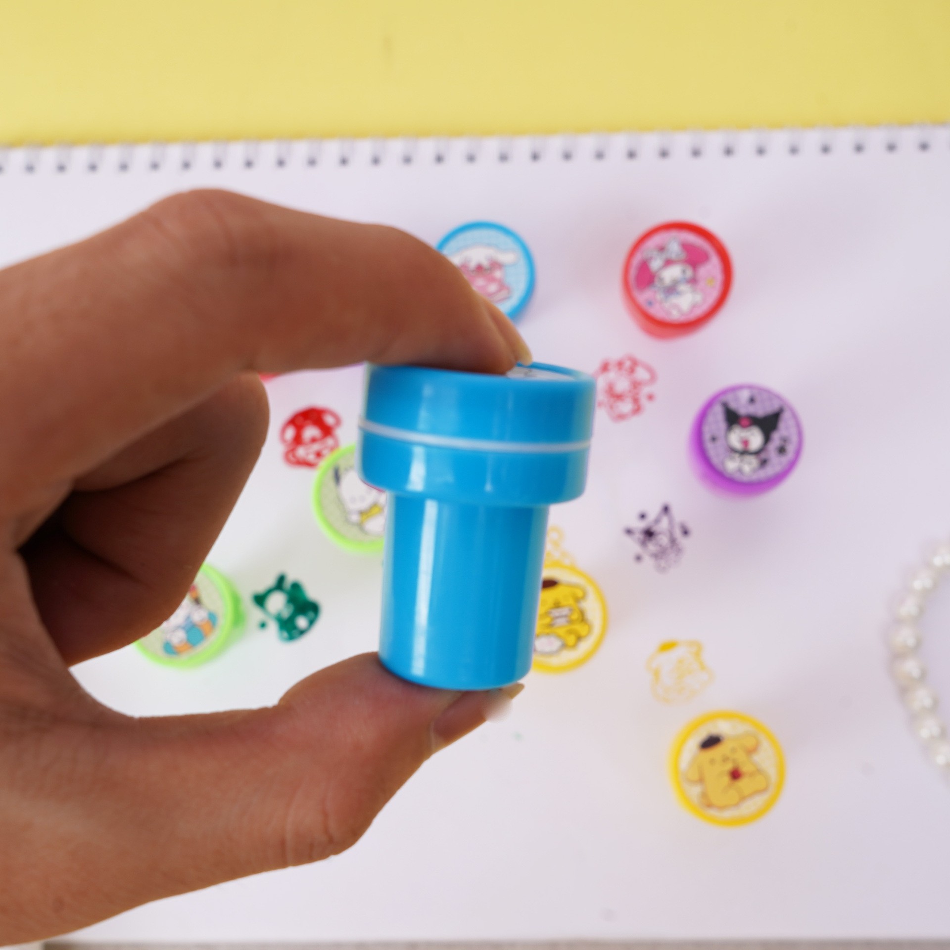 Set 10 Stampile, pentru Copii 4-6 Ani, Model Printese din Desene, 20 x 5 x 2 cm, Multicolor [2]