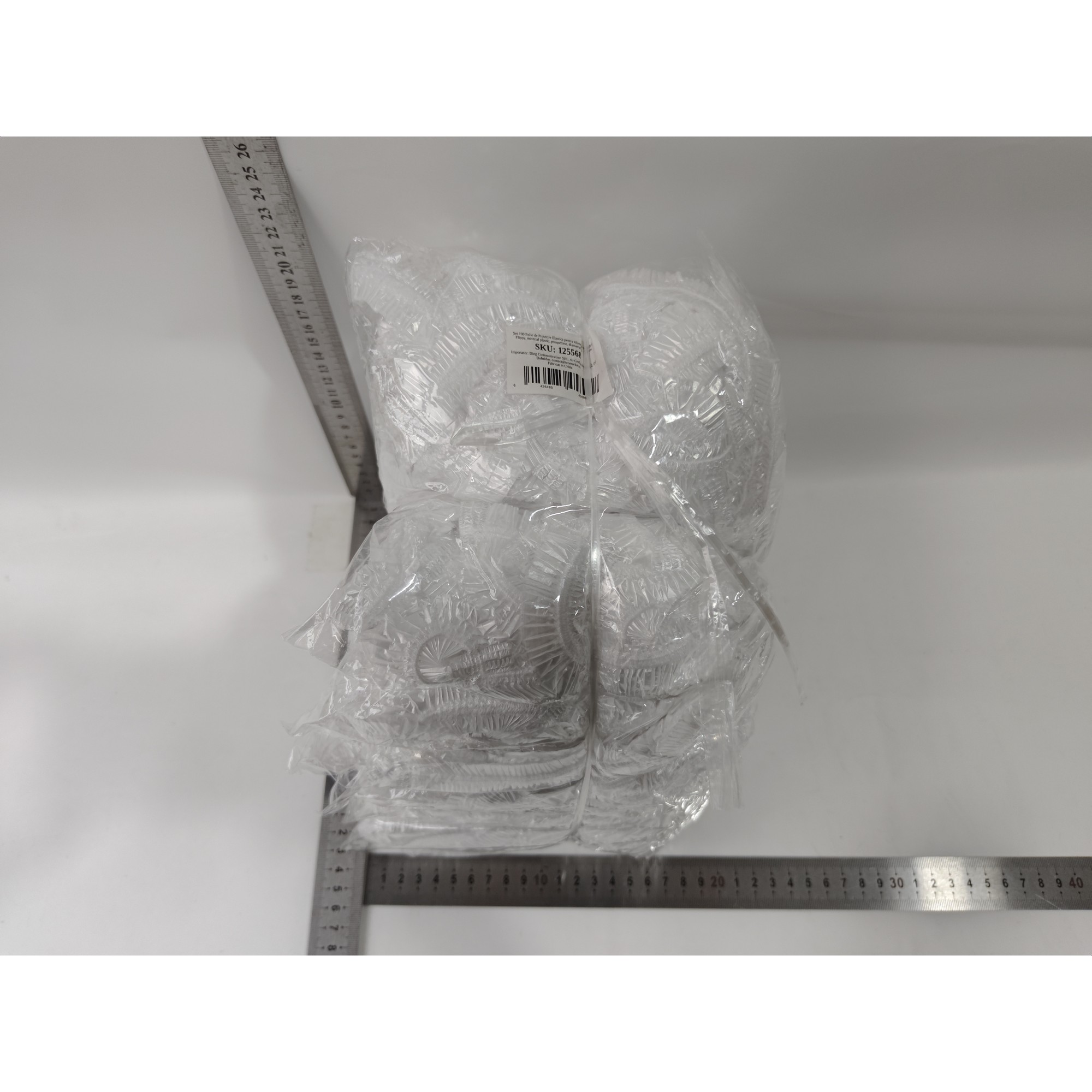 Set 100 Folie de Protectie Elastica pentru Alimente si Boluri material plastic, prospetime, diametrul 12 - 40 cm [7]