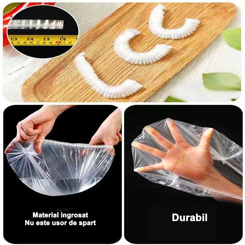 Set 100 Folie de Protectie Elastica pentru Alimente si Boluri material plastic, prospetime, diametrul 12 - 40 cm [4]