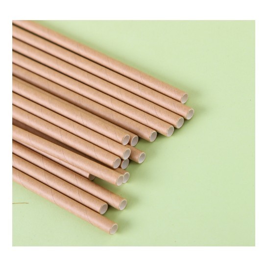 Set 100 Paie, din Hartie, 20 cm, Model Uni, Kraft [3]