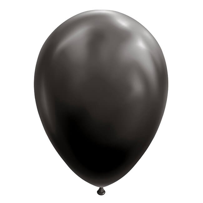 Baloane Latex - Set 12 Baloane, din Latex Standard, 30 cm, Negru