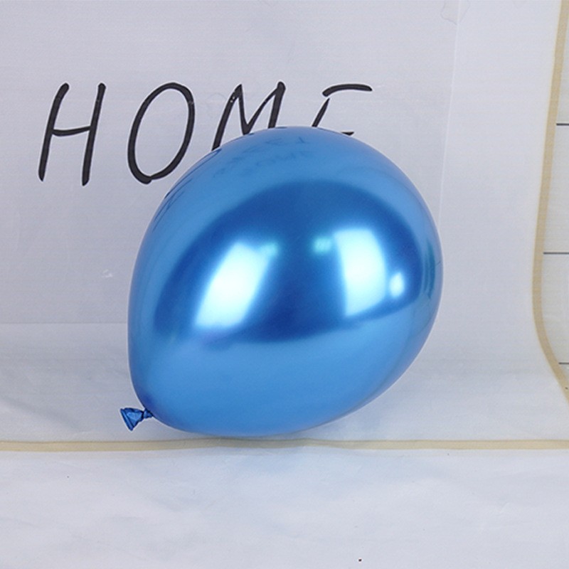 Set 12 Baloane, din Latex Chrome, 25 cm, Albastru Inchis [1]