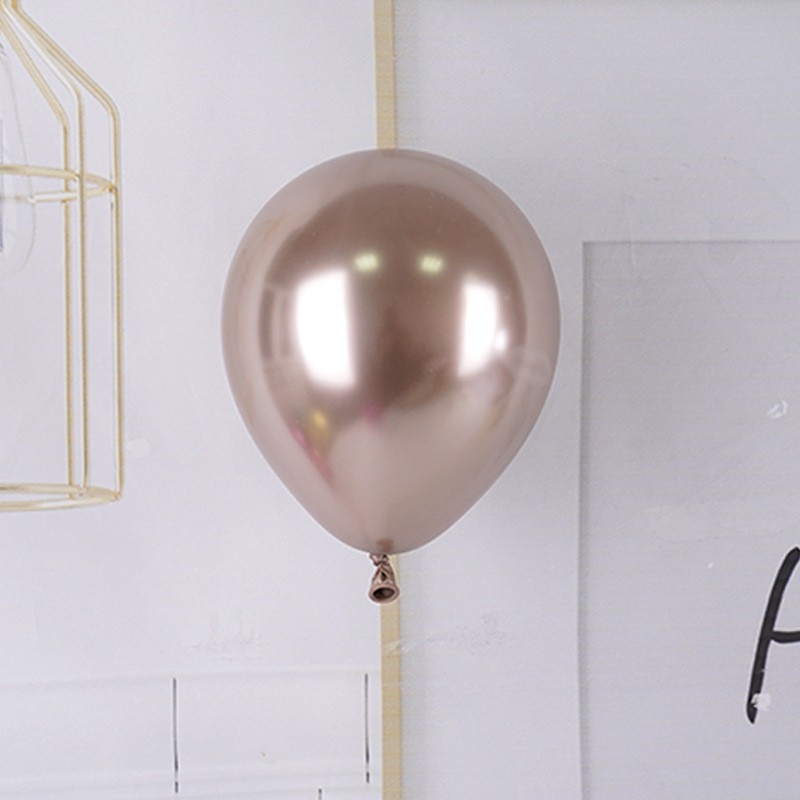 Set 12 Baloane, din Latex Chrome, 30 cm, Sampanie [1]