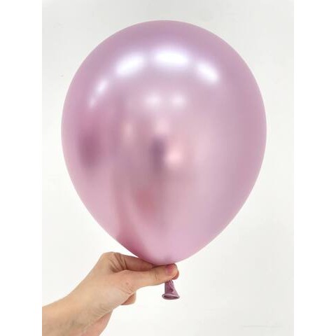 Set 12 Baloane, din Latex Chrome, 30 cm, Mov Deschis [1]