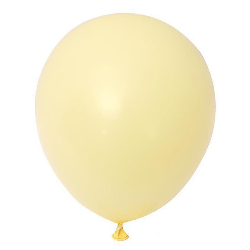 Baloane Latex - Set 12 Baloane, din Latex Macaroon, 30 cm, Galben