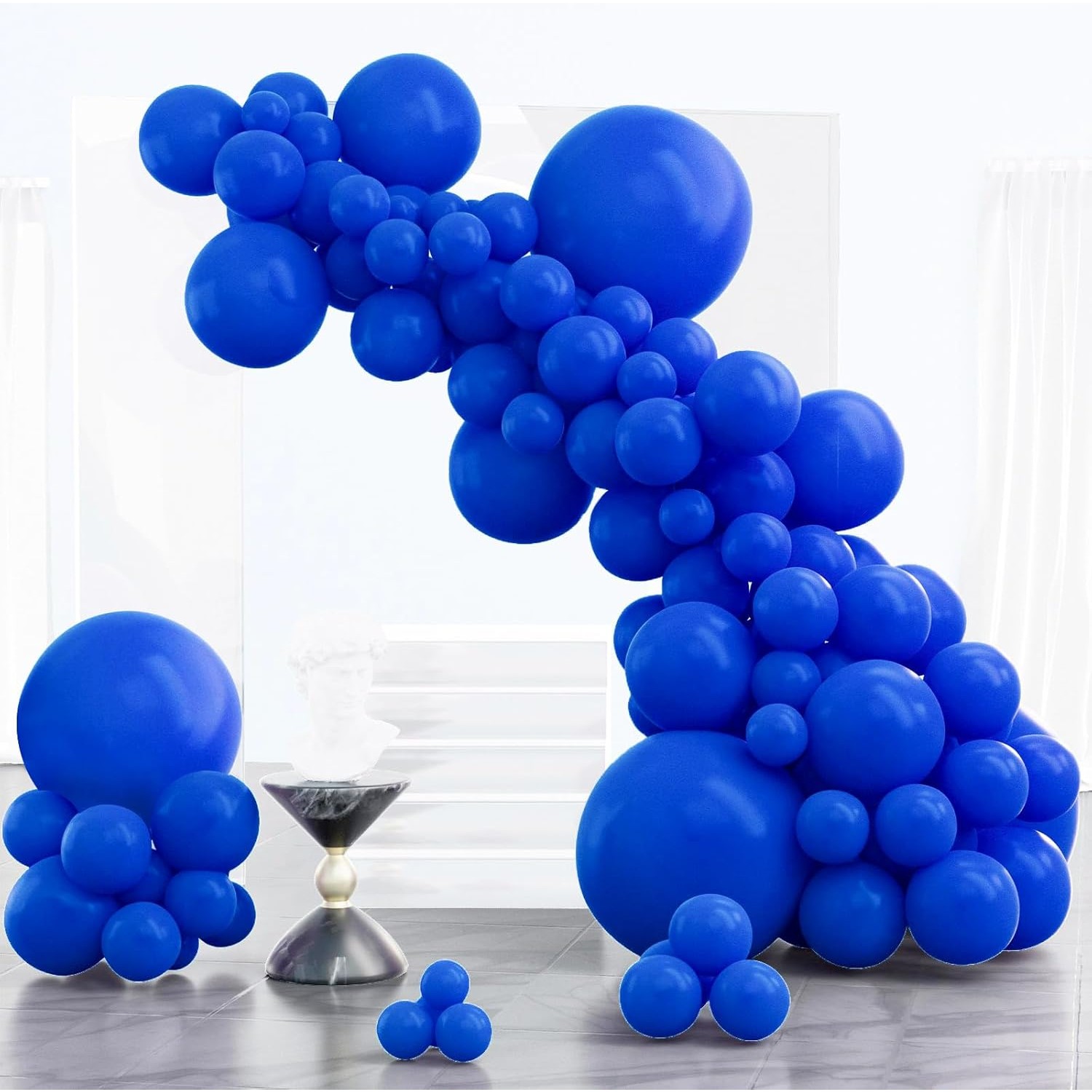 Set 12 Baloane, din Latex Standard, 25 cm, Albastru [1]