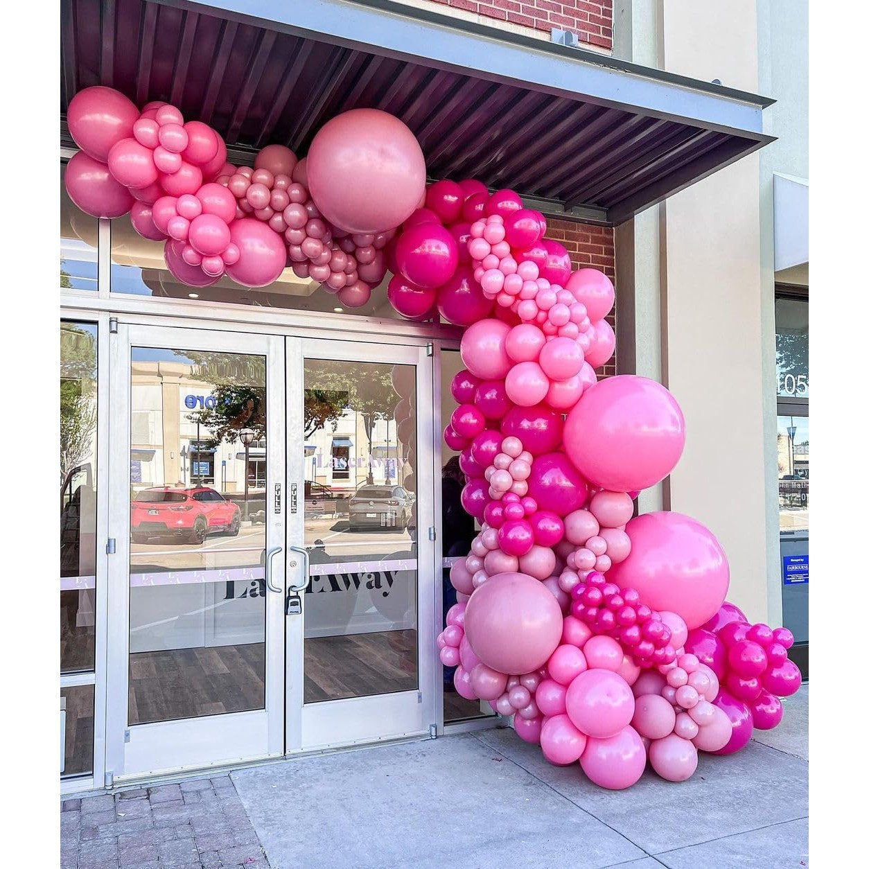 Set 12 Baloane, din Latex Standard, 25 cm, Roz Zmeura [2]