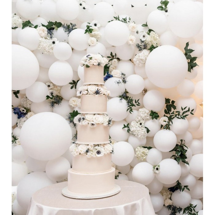 Set 12 Baloane, din Latex Standard, 30 cm, Alb [1]