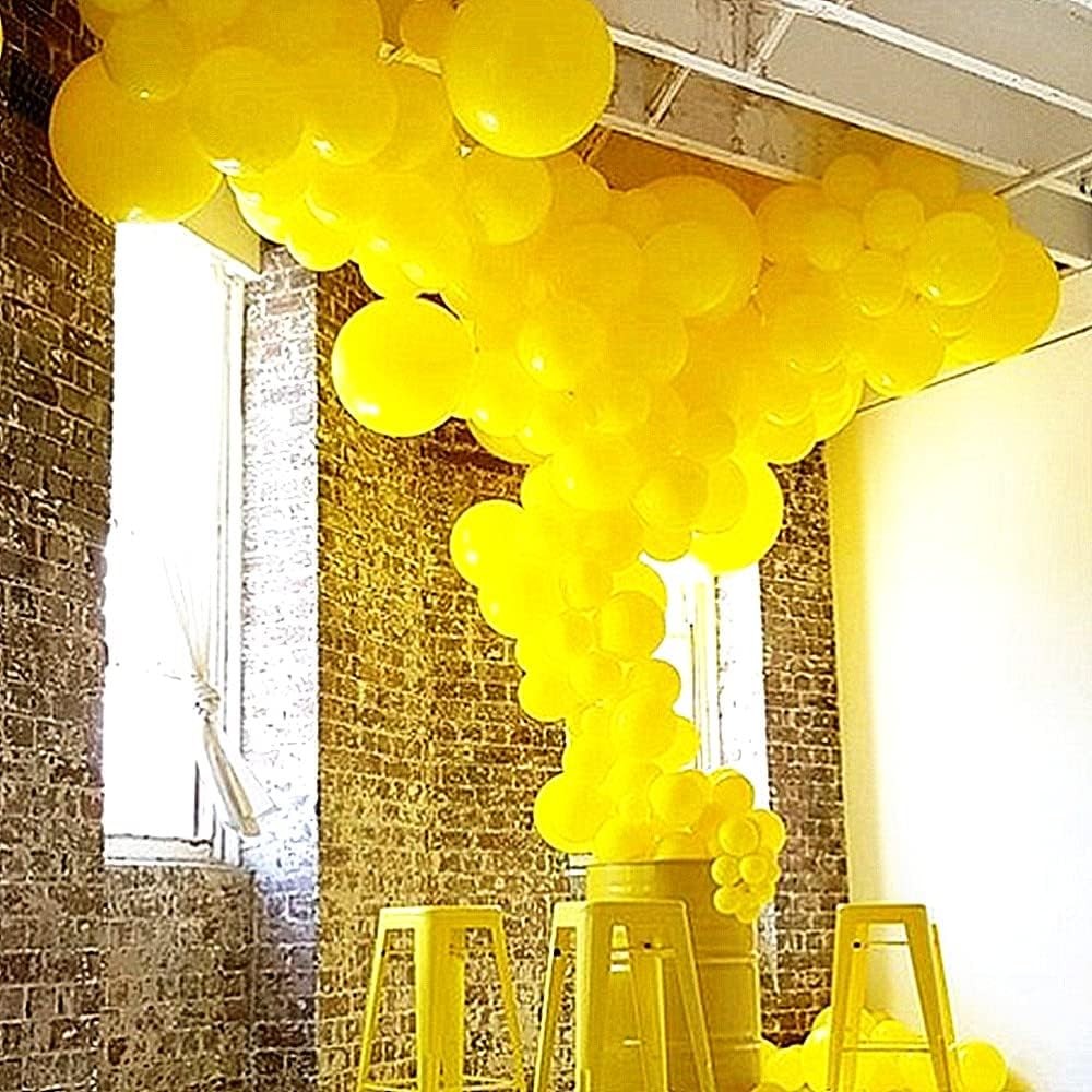 Set 12 Baloane, din Latex Standard, 30 cm, Galben [4]