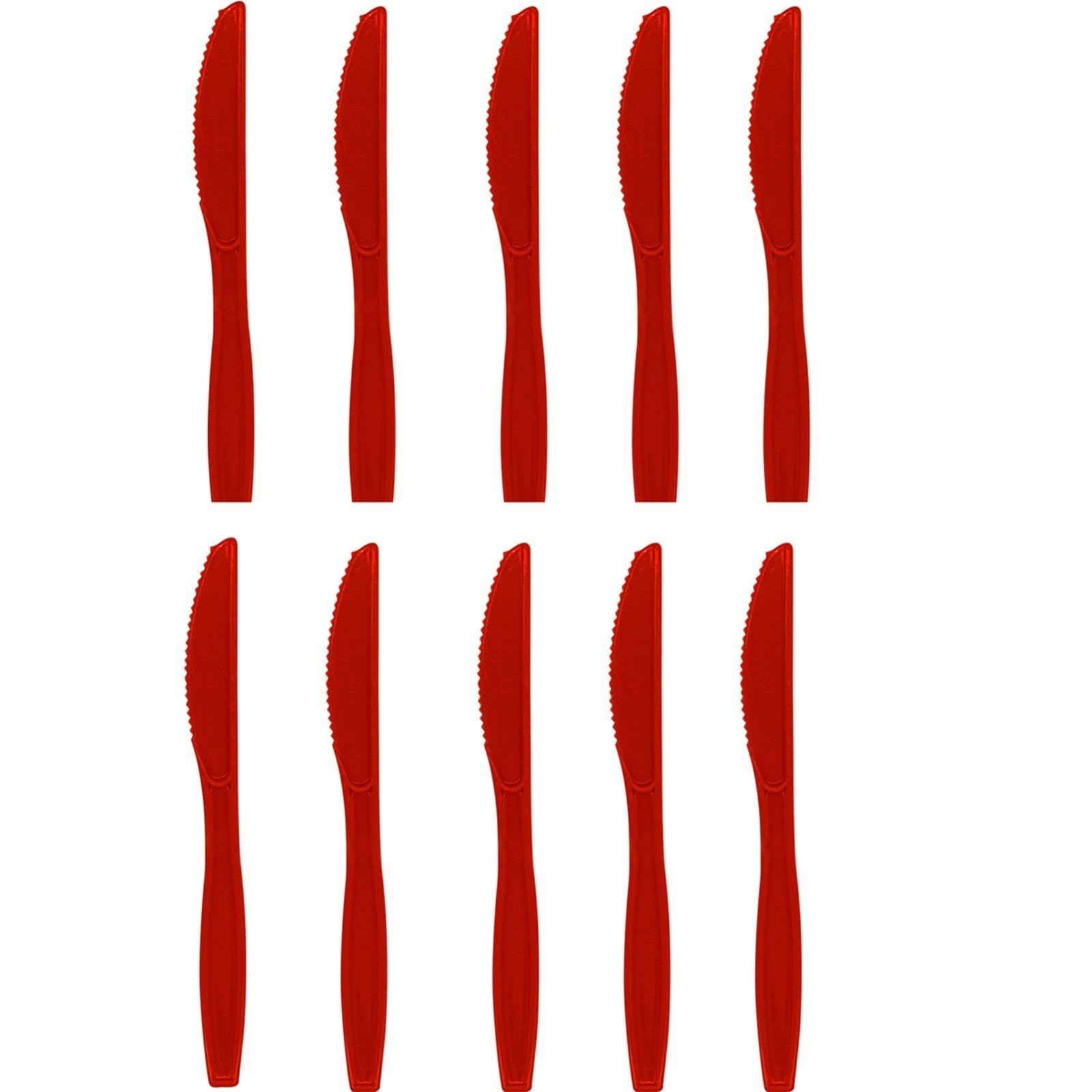 Set 16 Cutite de Unica Folosinta, din Plastic, 15 cm, Rosu [1]