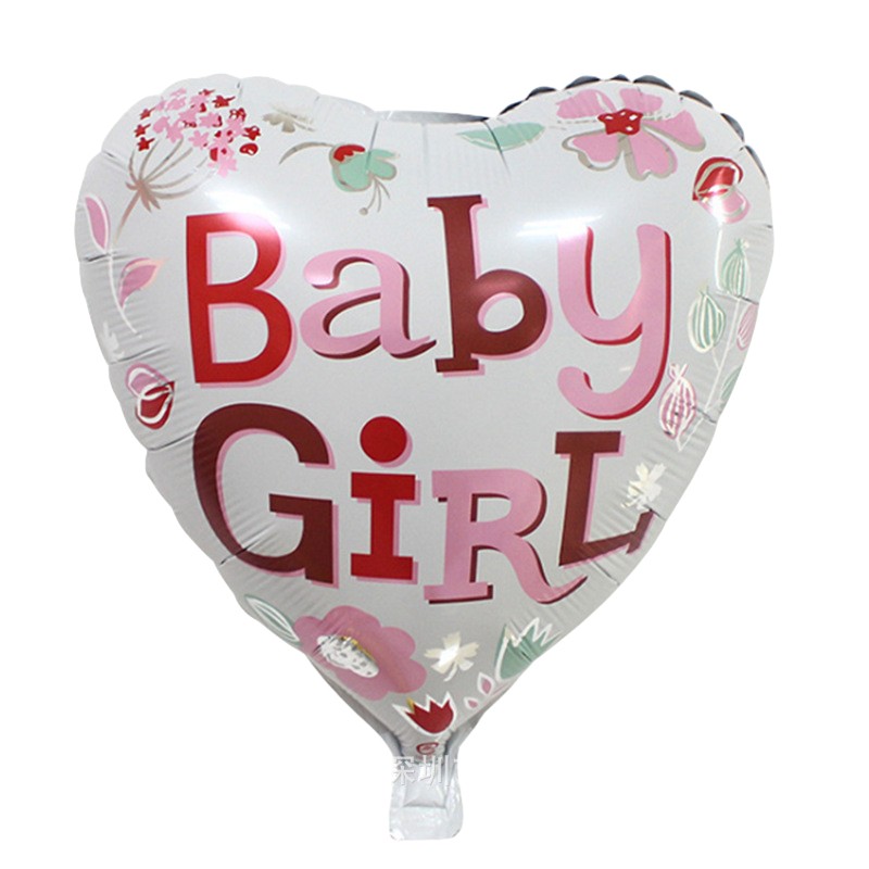 Set 2 Baloane din Folie Metalizata, Figurine Inima si Cerc, Tema Botez Fetita, 45 cm, Ambalaj Individual, Pai Inclus, Umflare cu Aer sau Heliu, Roz [2]