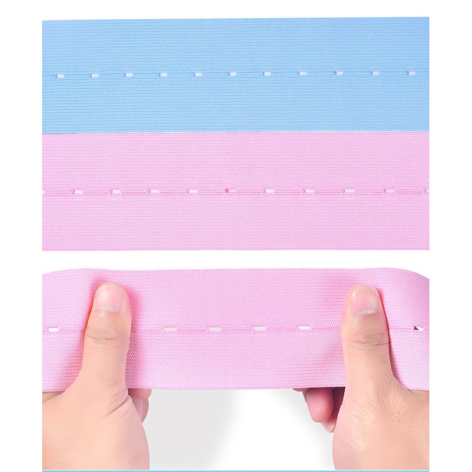 Set 2 Centuri de Monitorizare a Ritmului Cardiac Fetal, Material Moale si Elastic, 6 x 130 cm, Albastru/Roz [4]