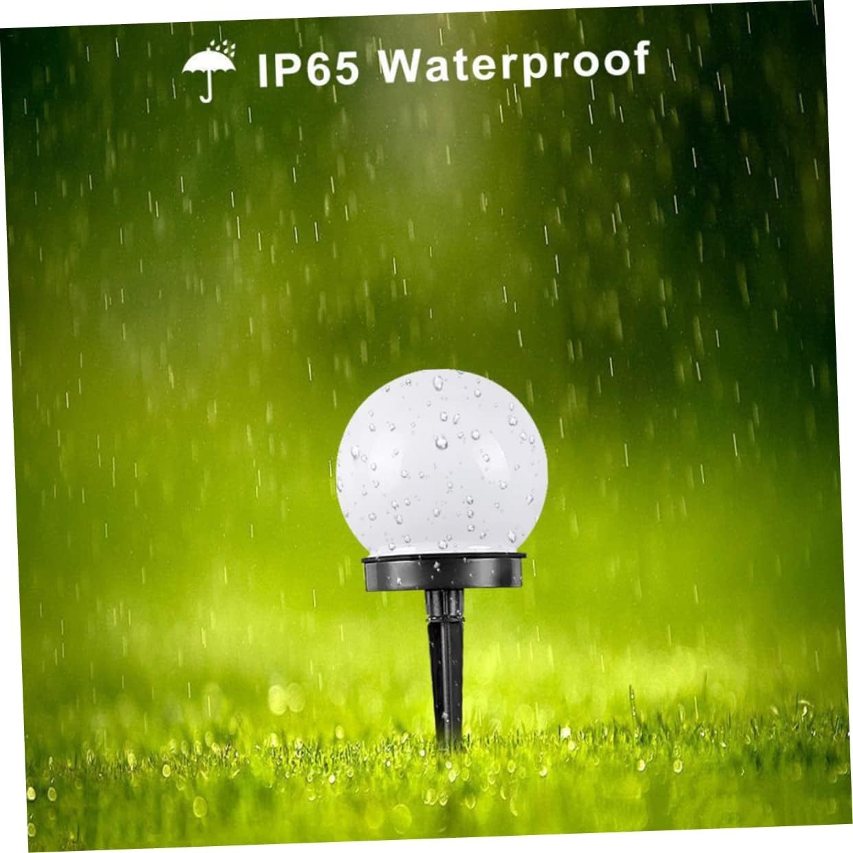 Set 2 Lampi Solare LED, Forma Sferica, Tip Glob, Diametru 10 cm, Alb Cald [4]