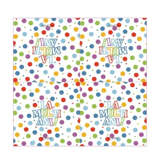 Set 20 Servetele de Masa, Colectia LA MULTI ANI, 33 x 33 cm, din Hartie, Multicolor [3]