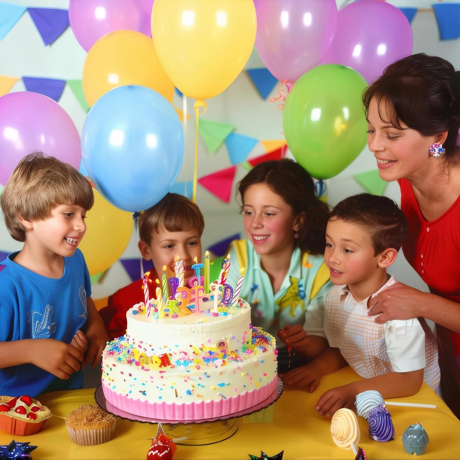 Set 25 Baloane din Latex, Model Party, 13 cm, Multicolore, 1 g [2]