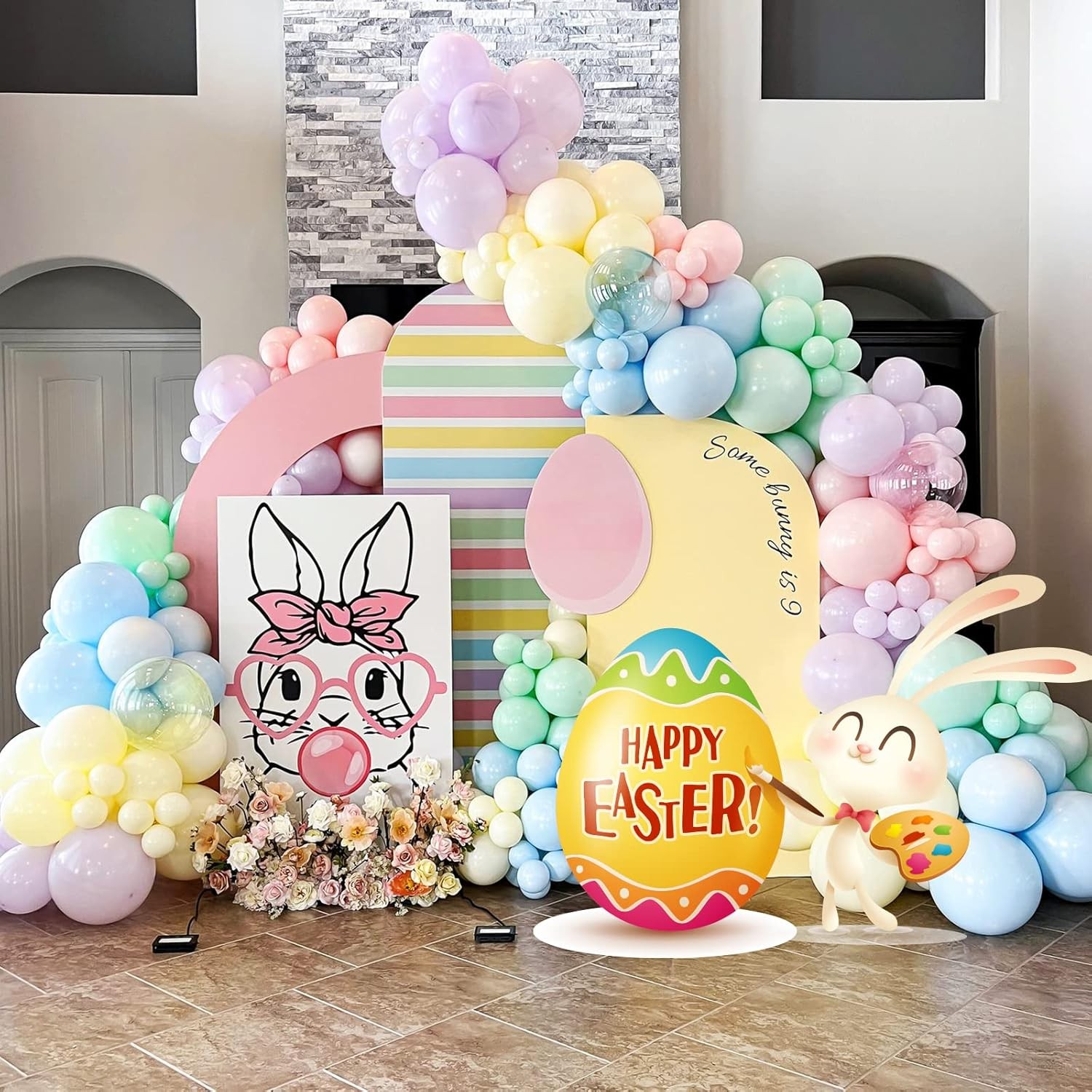 Set 25 Baloane din Latex, Model Party, 13 cm, Multicolore, Culori Pale, 1 g [1]