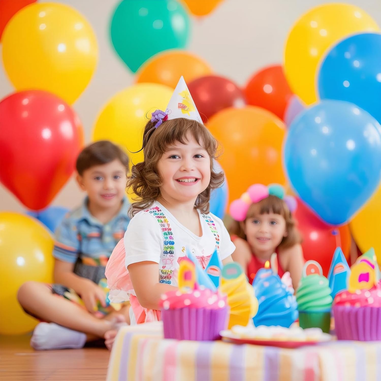 Set 25 Baloane din Latex, Model Party, 13 cm, Multicolore, 1 g [3]