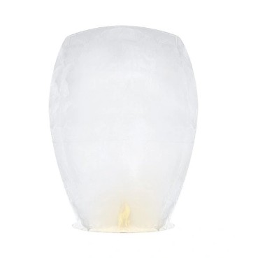 Accesorii Petrecere - Set 3 Lampioane Zburatoare, Hartie Biodegradabila, 82 x 45 x 31 cm, Alb