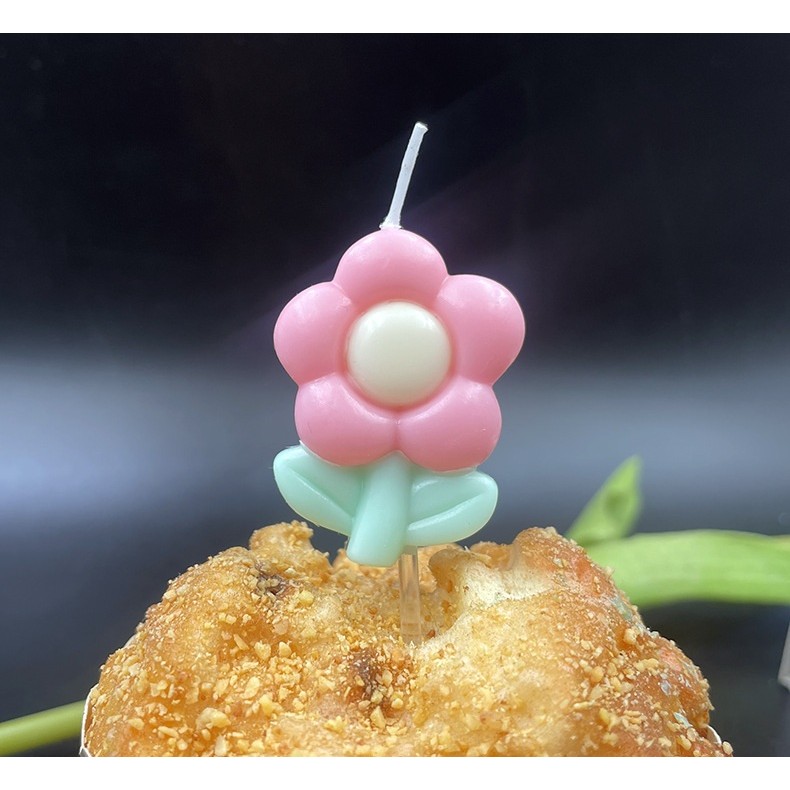 Set 3 Lumanari, Tema Flori, Model 1, din Parafina, Multicolor [3]