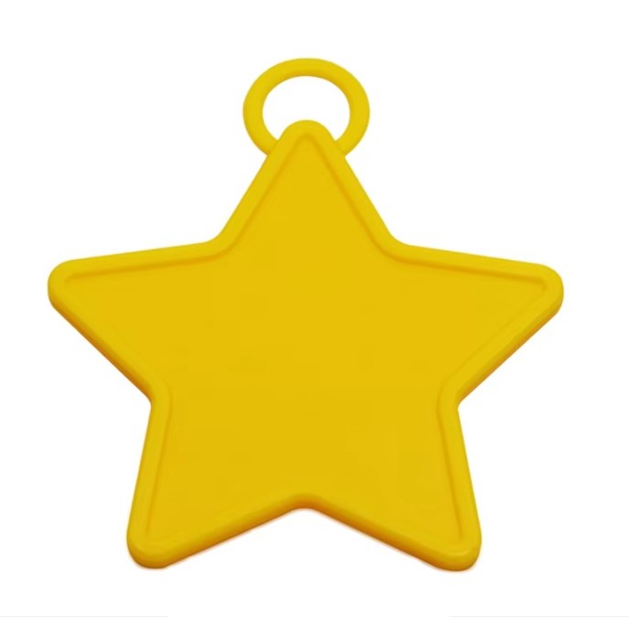 Set 4 Greutati pentru Baloanele cu Heliu, 32 grame, 8 grame Fiecare, Plastic, Forma Stelute, Multicolor [4]