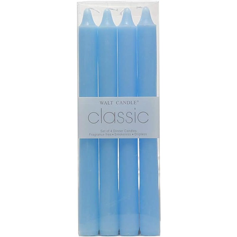 Lumanari - Set 4 Lumanari, pentru Suport de Masa, Fara Miros si Fum, din Parafina, 2.2 x 25 cm, Albastru