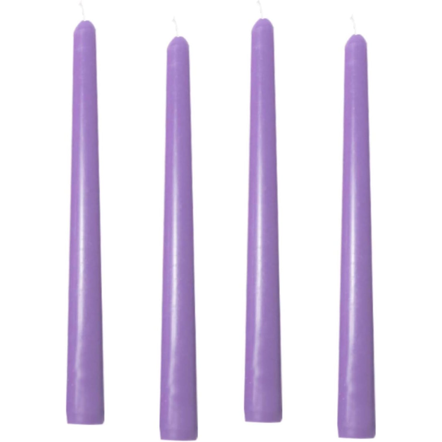 Set 4 Lumanari, pentru Suport de Masa, Fara Miros si Fum, din Parafina, 2.2 x 25 cm, Mov [6]