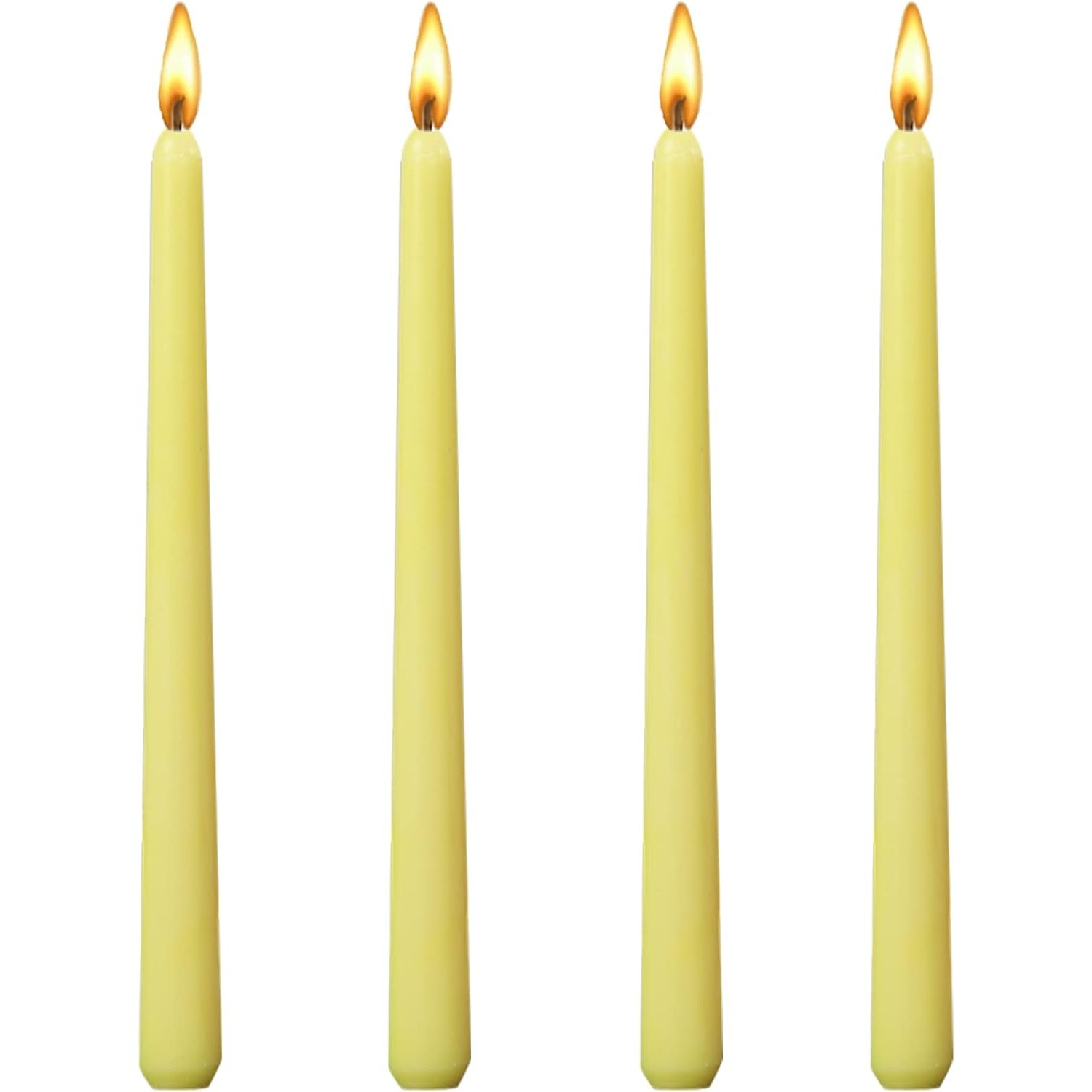 Set 4 Lumanari, pentru Suport de Masa, Fara Miros si Fum, din Parafina, 2.2 x 25 cm, Galben [6]