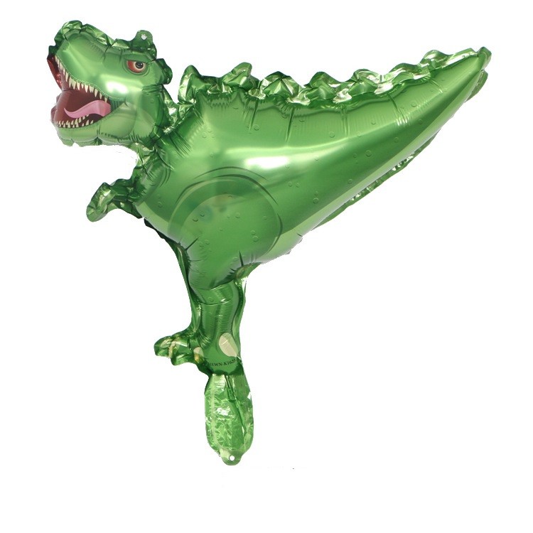 Set 5 Baloane Folie Metalizata, Figurine Dinozauri, 30 cm, Ambalaj Individual, Pai inclus, Umflare cu Aer sau Heliu, Multicolor [3]