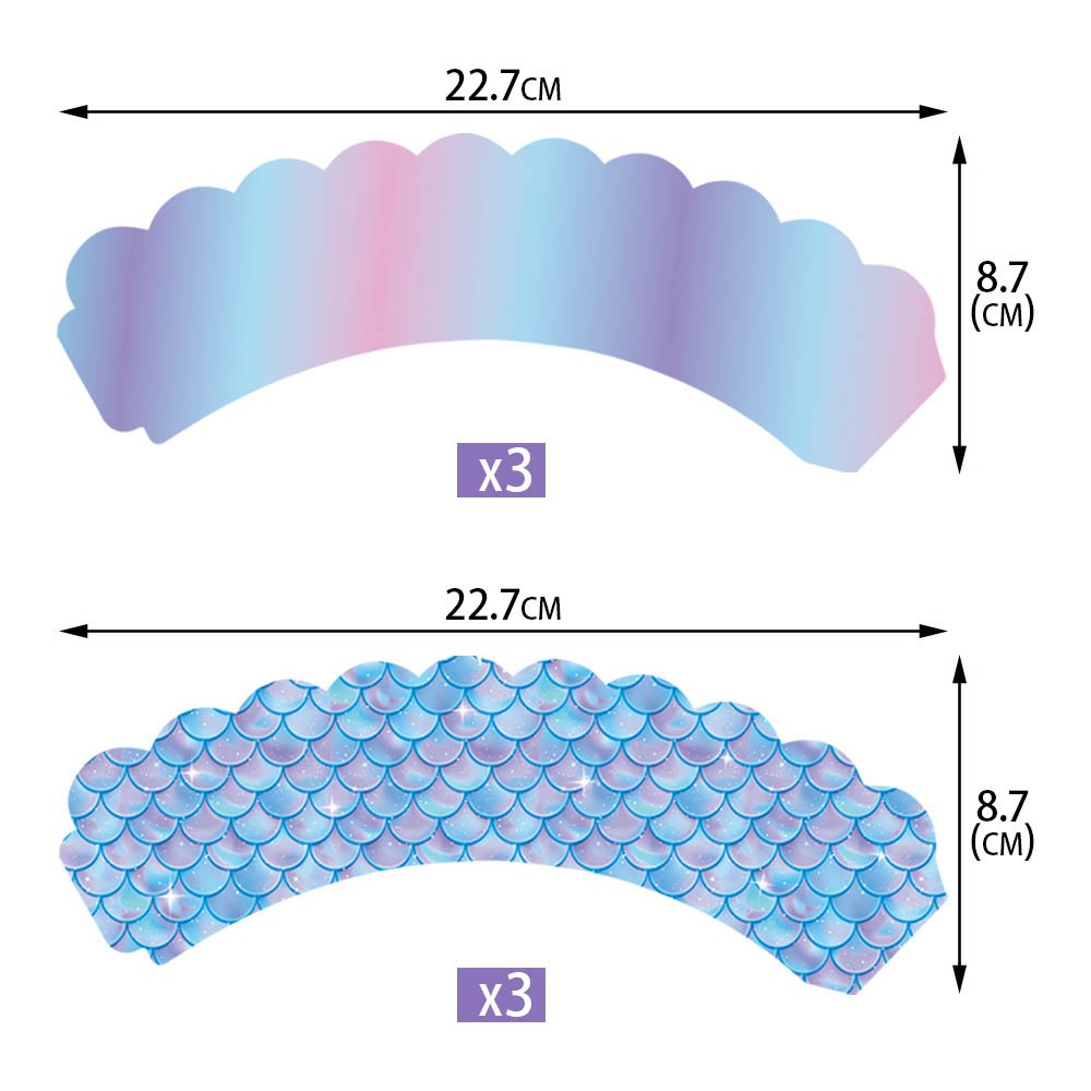 Set 6 Accesorii pentru Prajituri Sirena, Colectia Mermaid, 22.7 x 8.7 cm, Multicolor [5]