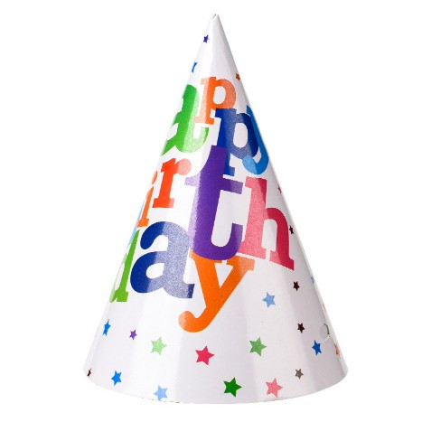 Accesorii Petrecere - Set 6 Coifuri, Petrecere Copii, din Carton, 20 x 13.5 cm, Model 2 Happy Birthday, Multicolor