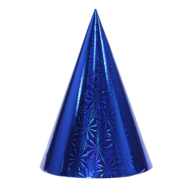 Set 6 Coifuri Metalizate, pentru Petrecere, Tematica Aniversare, Albastru [2]