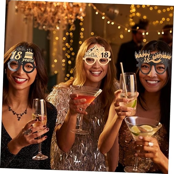 Set 6 Perechi de Ochelari pentru Majorat, Diverse Modele, Negru [1]