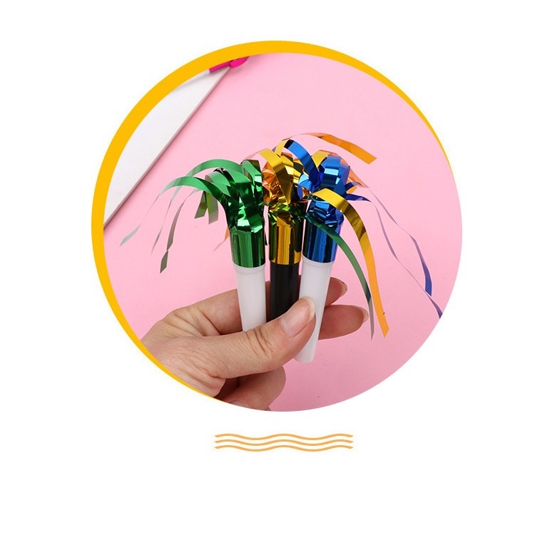 Set 6 Fluiere Party cu Franjuri, din Plastic, Multicolor [6]