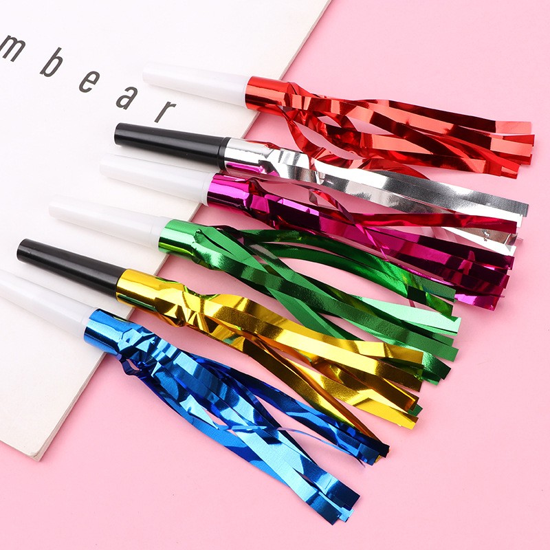 Set 6 Fluiere Party cu Franjuri, din Plastic, Multicolor [8]