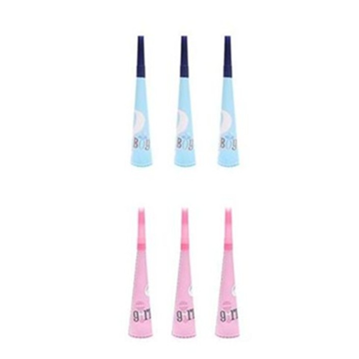 Tematica Fata/Baiat - Set 6 Suflatori Gender Reveal, Girl or Boy, din Carton, 20 x 5 cm, Roz/Albastru