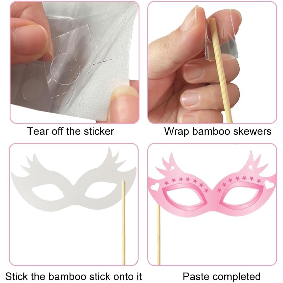 Set 60 de Accesorii pentru Petrecere, Tematica Nunta, Props pentru Coltul de Poze, Ochelari, Palarii, Mustata, Cravata, pentru Evenimente, Multicolor [2]