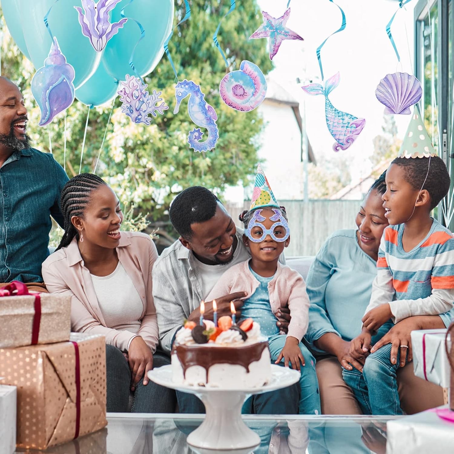 Set 8 Perechi de Ochelari Sirena, Colectia Mermaid, Multicolor [3]