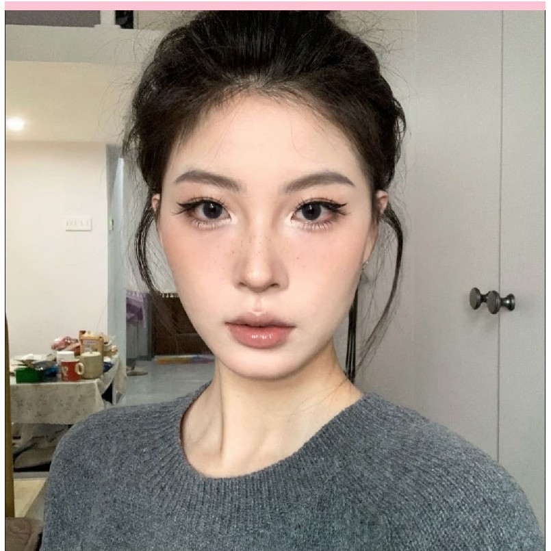 Kit de Aplicare Tus, pentru Incepatori, Accesoriu Machiaj, 4 Produse, Tus Impermeabil, Negru, Cutie Roz [5]