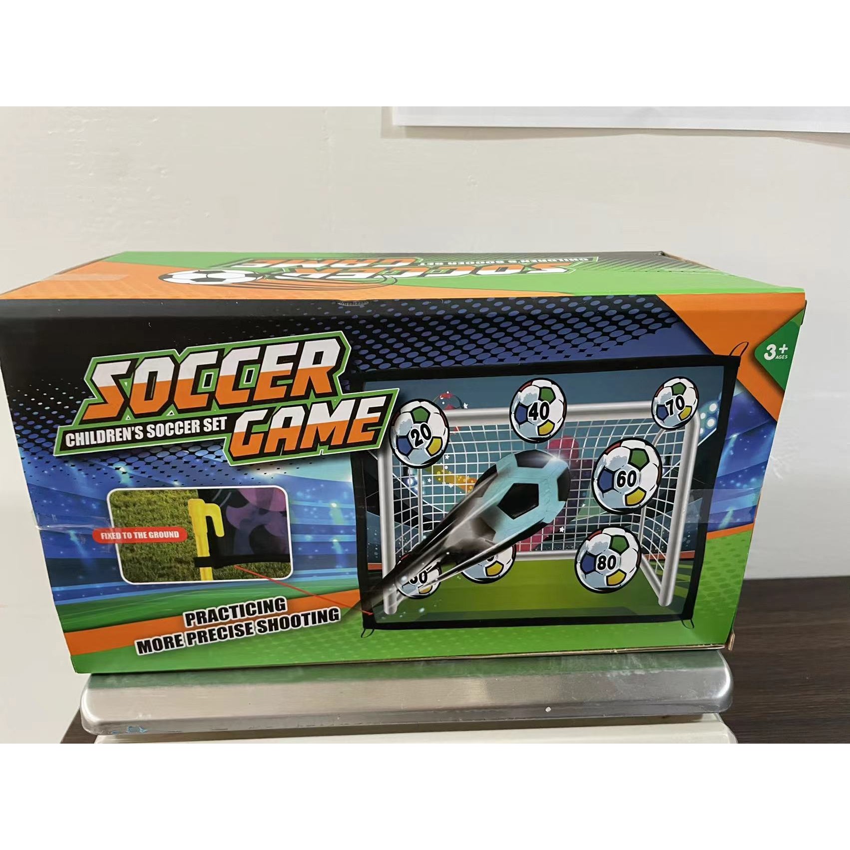 Set de Fotbal Joc Recreativ pentru Copii, Model Extraterestrii, Minge cu scai, Poarta din Material Textil, 150 x 100 cm [2]